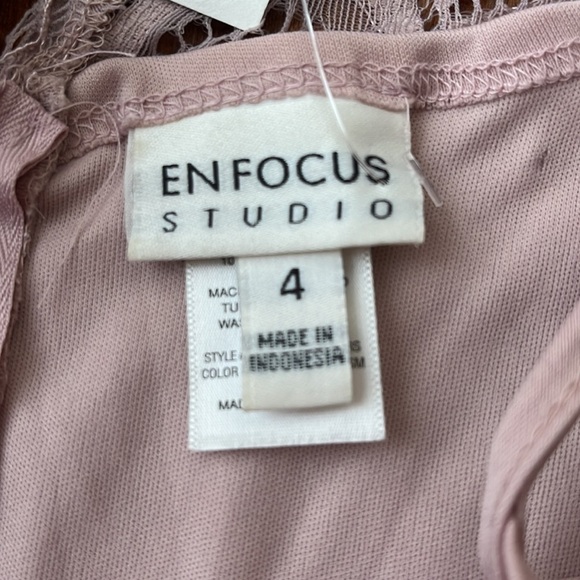 NWT En Focus Blush Pink Maxi top Lace Dress Size 4 - Picture 7 of 7